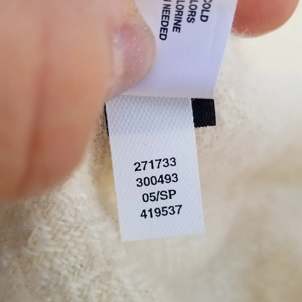 Gap cream scarf wool rabbit hair nylon blend